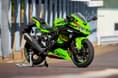 Kawasaki Ninja ZX4RR is the most expensive 400cc bike in India Kawasaki Ninja ZX4RR front right static image on track